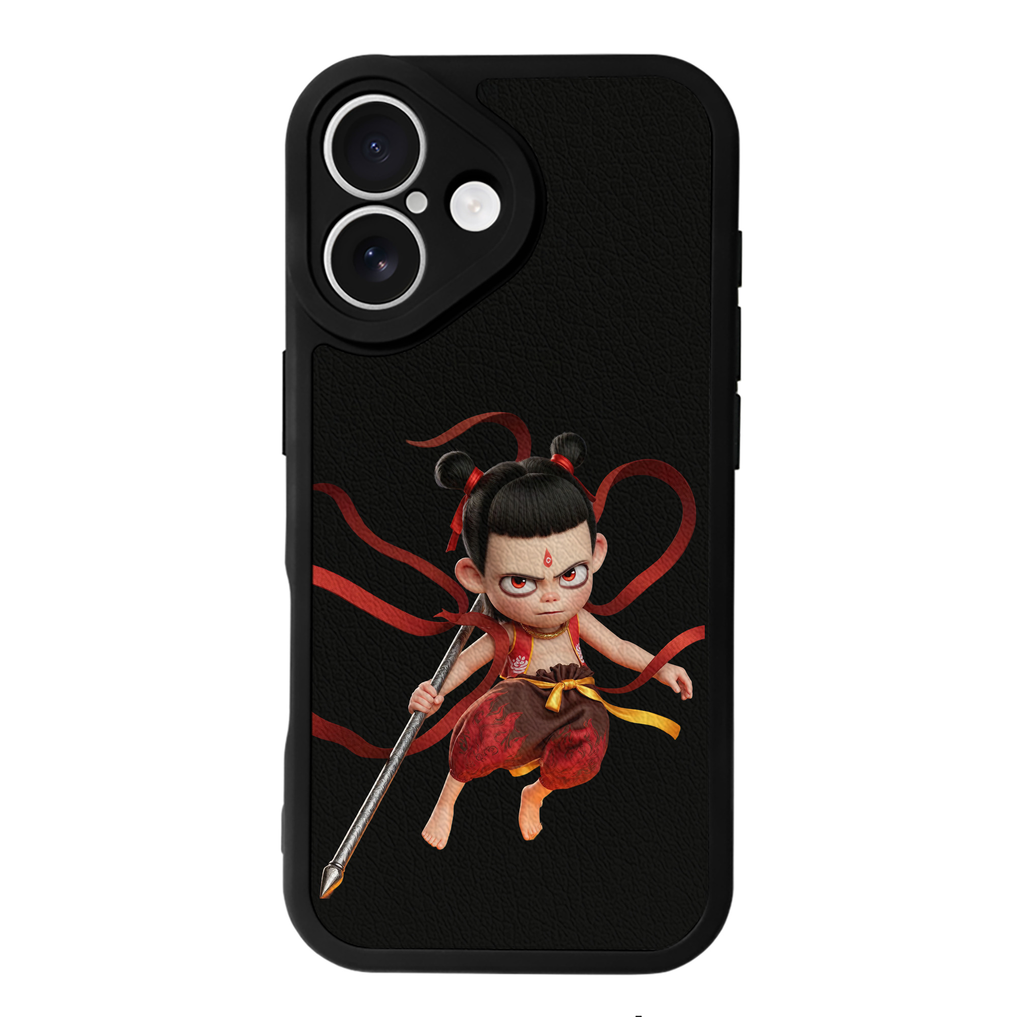 （画像用） Ne Zha 2 ナタ 魔童の大暴れ 【iPhone 16シリーズ対応】シリコンスマホケース（レザー調） 材質：シリコン
